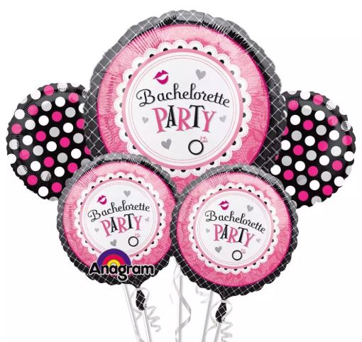 Bachelorette Party Foil balloon bouquet